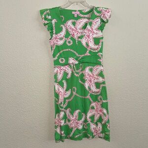 Lilly Pulitzer Green and Pink Floral Dress